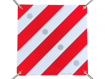 Reflexní tabule - označení nákladu EU mimo Španělska 50x50cm, stahovací pásky