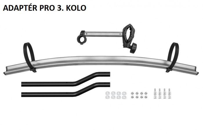 Náhled produktu - Nosič 2 jízdních kol Menabo Merak Tilting (type K) sklopný + adaptér na 3. kolo
