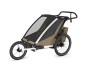 Thule Chariot Cross G3 DOUBLE Faded Khaki + bike set + kočárkový set + běžecký set