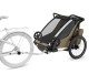 Thule Chariot Cross G3 DOUBLE Faded Khaki + bike set + kočárkový set + běžecký set