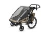 Thule Chariot Cross G3 DOUBLE Faded Khaki + bike set + kočárkový set + běžecký set