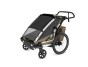 Thule Chariot Cross G3 DOUBLE Faded Khaki + bike set + kočárkový set + běžecký set