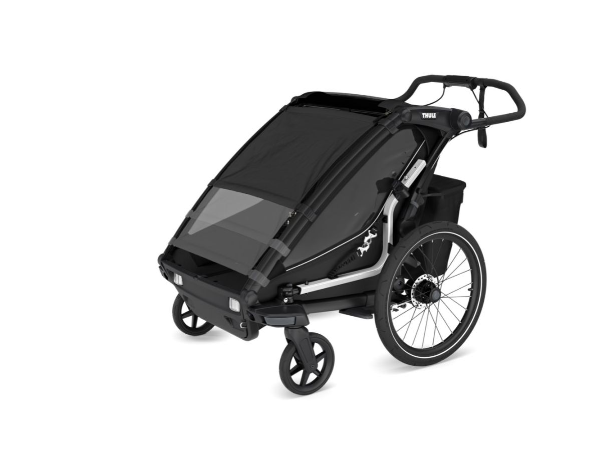 Náhled produktu - Thule Chariot Sport G3 DOUBLE Black + bike set + kočárkový set + běžecký set