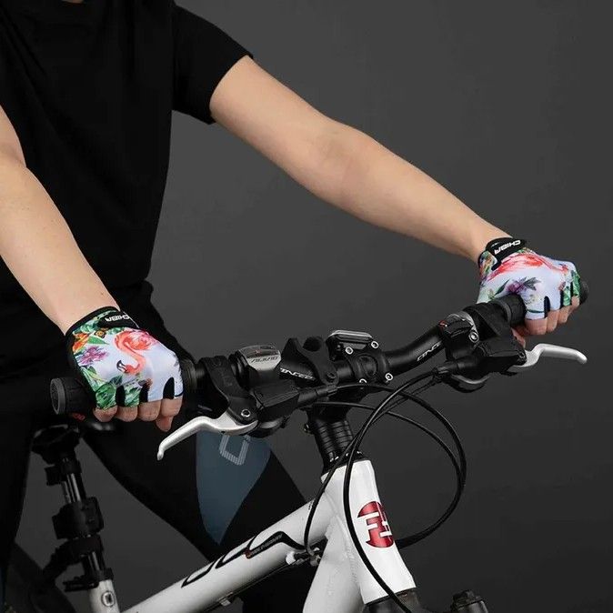 Náhled produktu - Cyklistické rukavice pro děti Cool Kids Plameňák - S