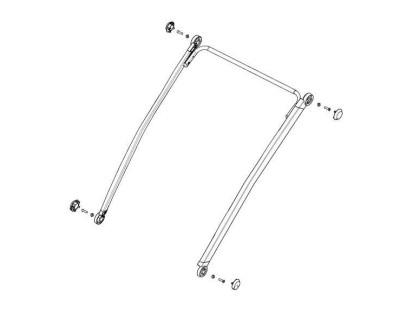 Náhled produktu - Thule Chariot 2 - Double - Frame front upper Aluminium 55236