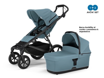 Thule Urban Glide 4-Wheel Mid Blue  MB + hluboká korba (libovolná barva) NEW + DOPRAVA ZDARMA