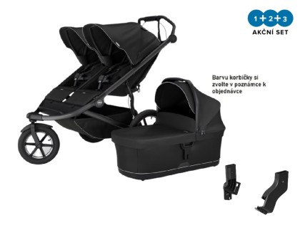 Thule Urban Glide 3 Double Black MB + hluboká korba + adaptér korba NEW + DOPRAVA ZDARMA