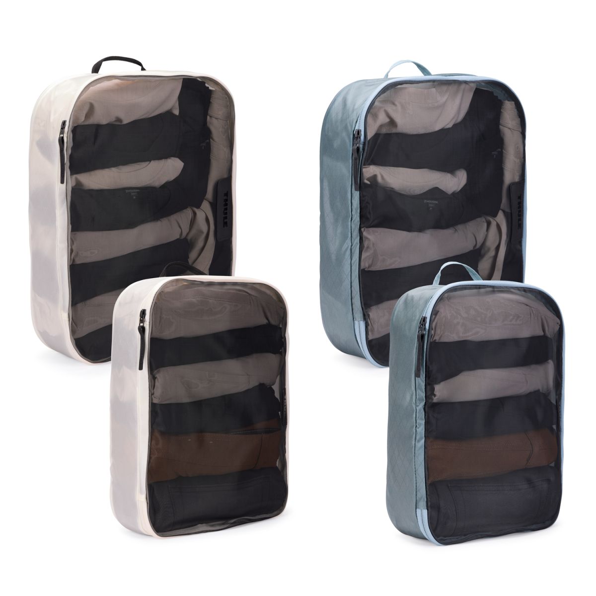 Náhled produktu - Thule Packing cube sada 2 velké a 2 střední organizéry TPCS205 - bílá/Pond Gray