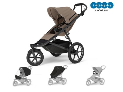 Náhled produktu - Thule Urban Glide 3 Tinted Taupe - MB  + pláštěnka + moskytiéra + madlo NEW